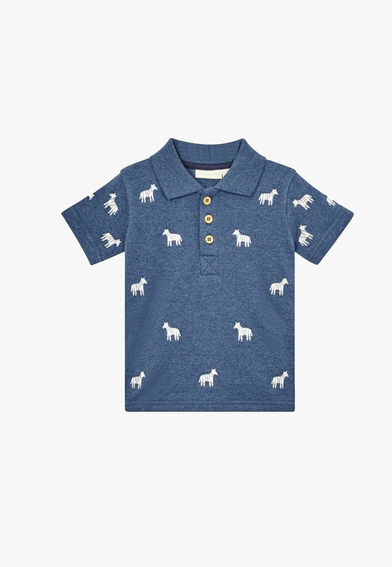 JoJo Maman Bébé ZEBRA EMBROIDERED - REGULAR FIT - Poloshirt - denim blue zebra