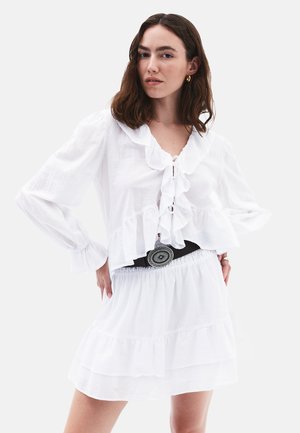 MIT STUFENVOLANT DETAIL - Camicetta - white