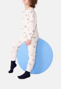 Petit Bateau MOLLETON WARM PENGUINS - Pyjamas - milk/soir