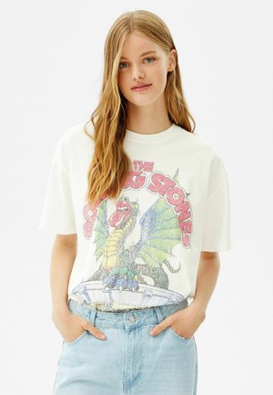 ROLLING STONES - T-shirt z nadrukiem - white