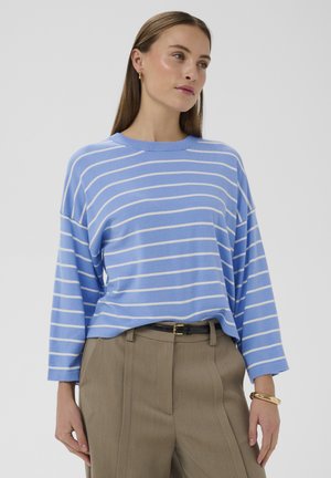SLSPINA BOXY PULLOVER CROPPED - Svetrík - hydranega w white stripe