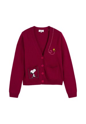 CHINTI & PARKER, CHINTI & PARKER CARDIGAN SNOOPY POCKET CARDIGAN - Strickjacke - cherry