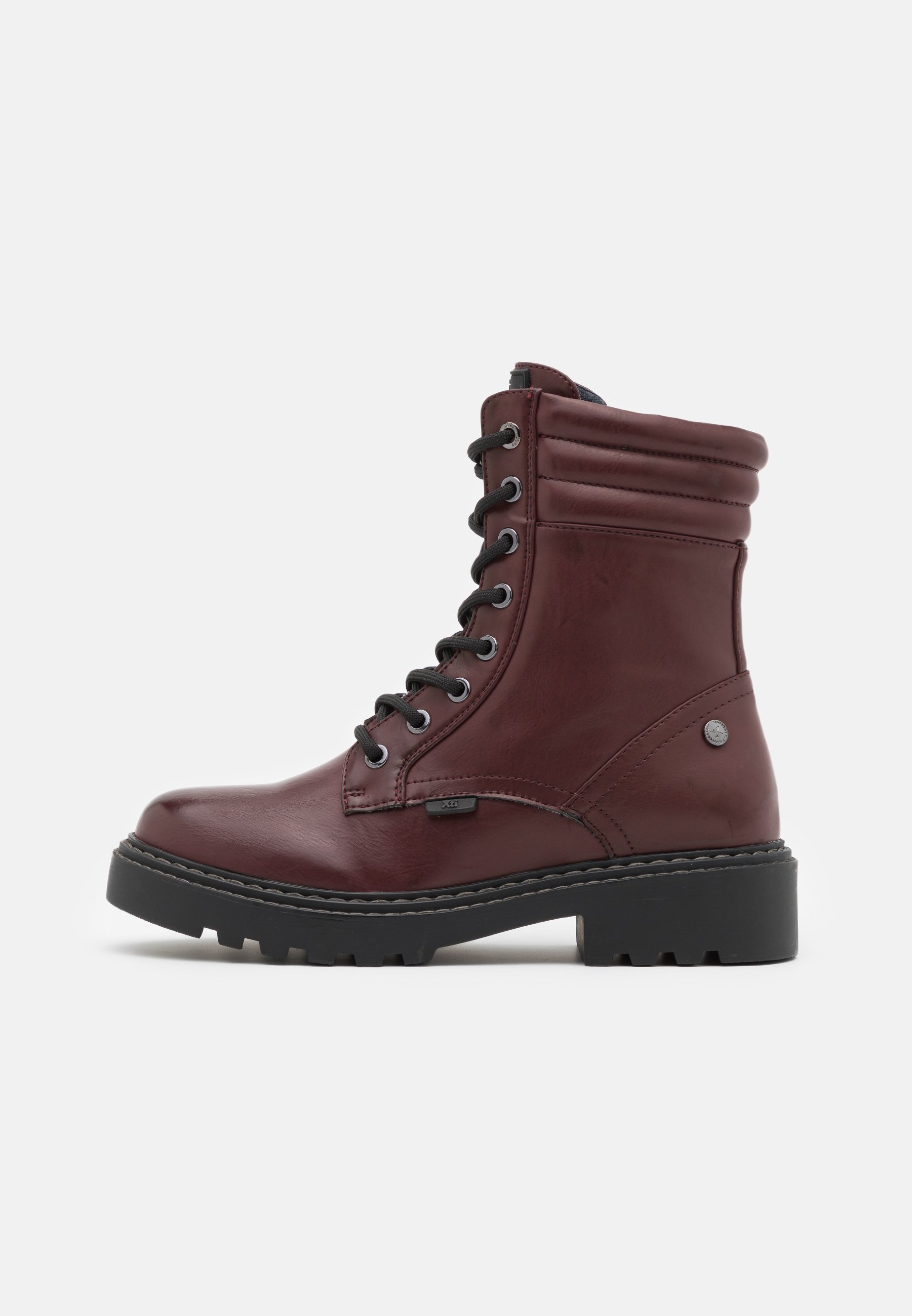 XTI Botines con cordones - burgundy/burdeos - Zalando.es