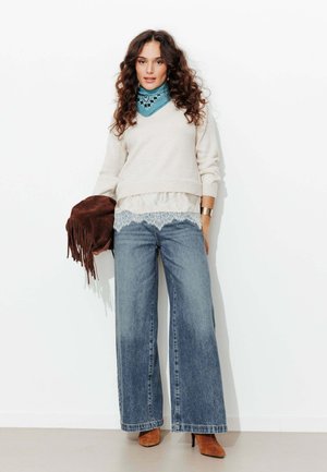 CESAR LARGE TAILLE HAUTE - Wide Leg - jean moyen