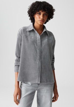Overhemdblouse - easy grey