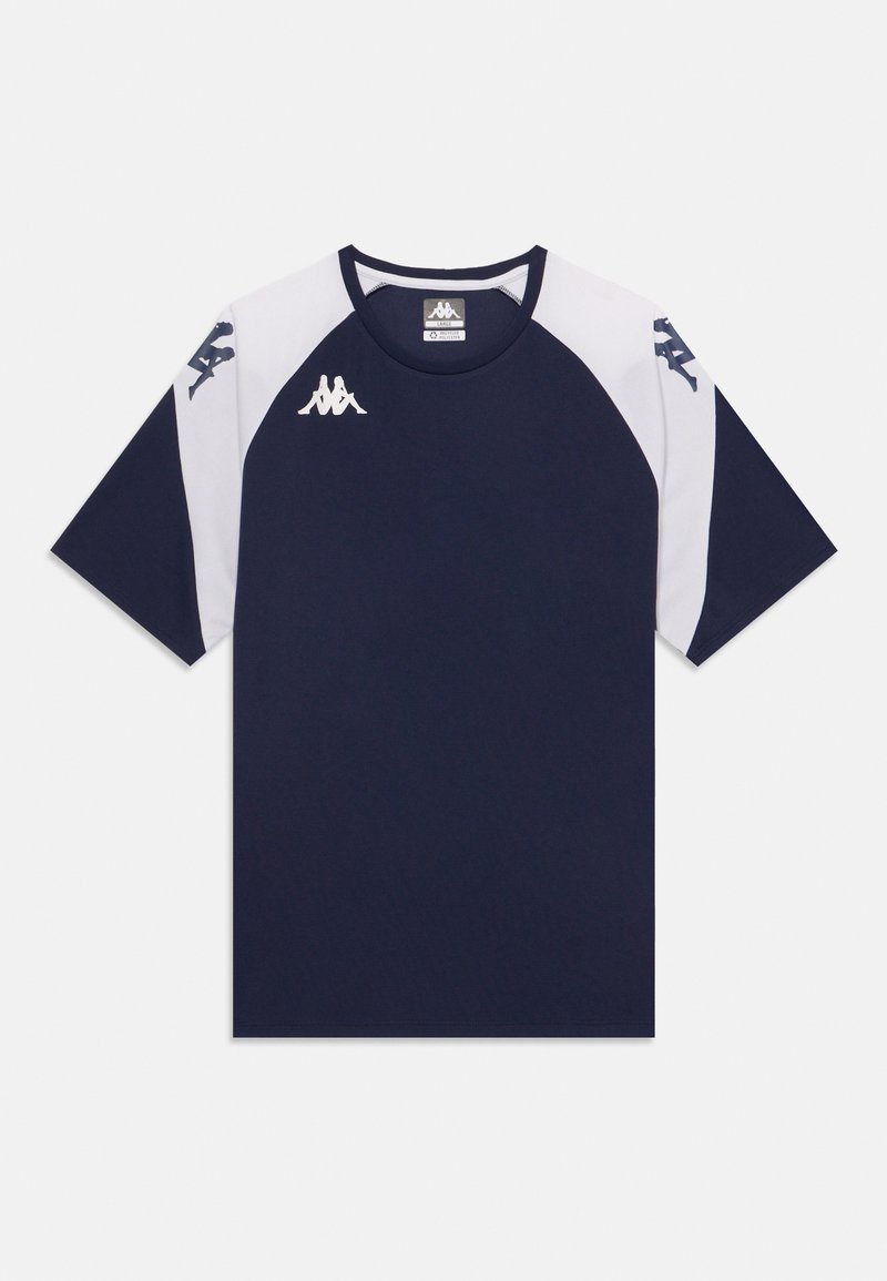 Kappa LORETO UNISEX - Sport T-shirt - blue marine/white