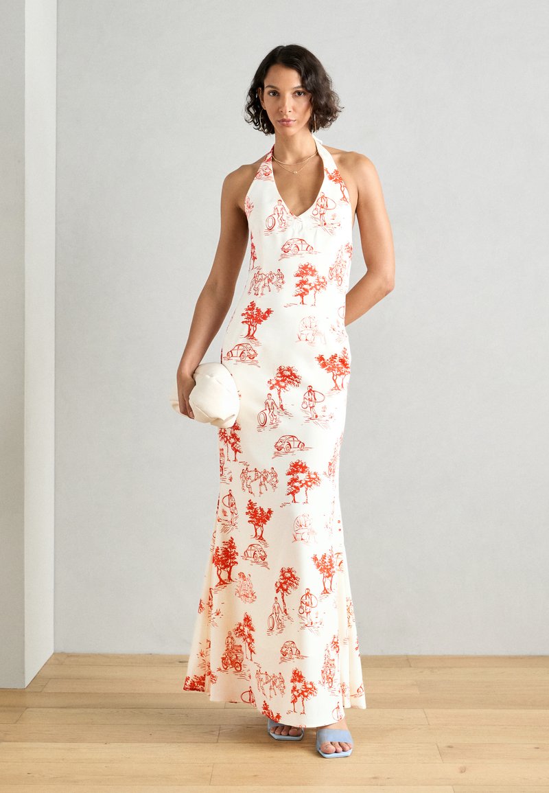 slim fit dress slacks Elyna Slinky Halter Maxi Dress / Deep Red | Meshki