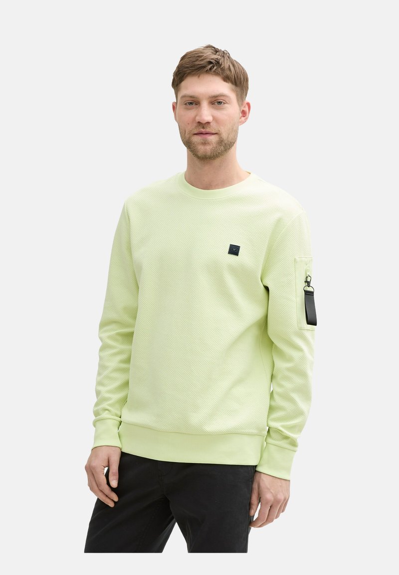 TOM TAILOR LOGO-BADGE - Sweatshirt - lime cream green