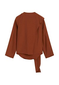 FLOWING WITH TIED NECK - Camicetta - dark red