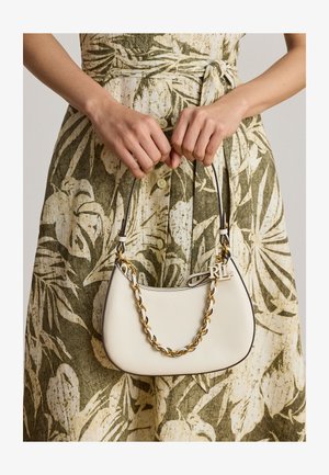 Lauren Ralph Lauren, LEATHER MEDIUM MARCY ZIP SHOULDER BAG - Borsa a mano - soft white