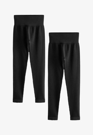 Mustad ribased leggings laia vöökohaga ja pahkluupitsidega, millel on sile tekstuur ja hästi sobiv disain, sobivad igapäevaseks kandmiseks.