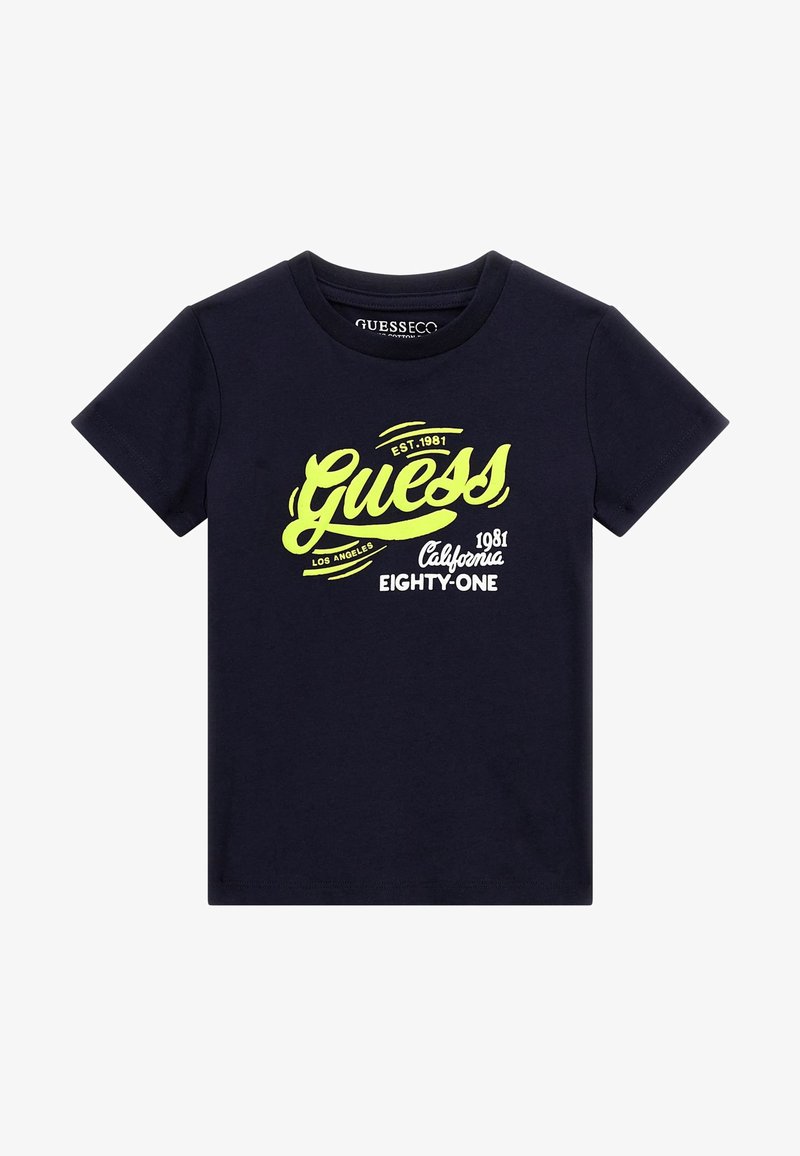 Guess LOGO - T-shirt con stampa - blau