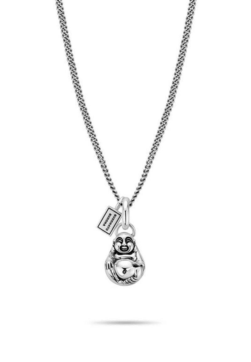 Ciondolo a forma di Buddha sorridente in argento 925