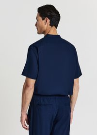 Calliope CAMICIA COREANA MISTO LINO - Camicia - blu navy