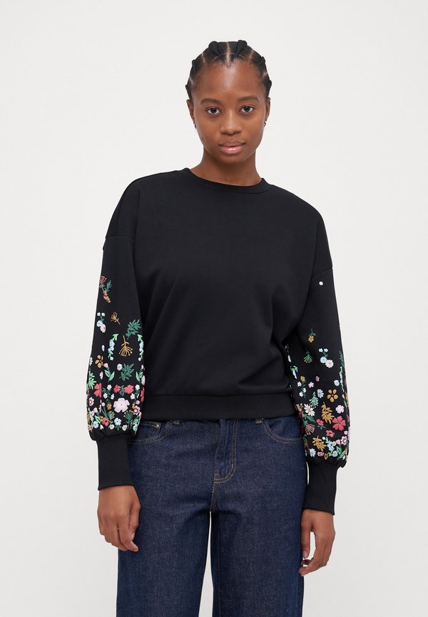ONLBROOKE O NECK FLOWER - Sweatshirt