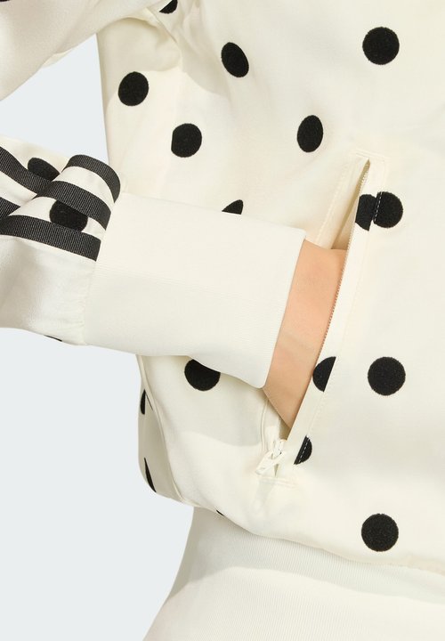 adidas Women's Satin Polka Dots TT Jacket/Pant Set Off White — foto 4