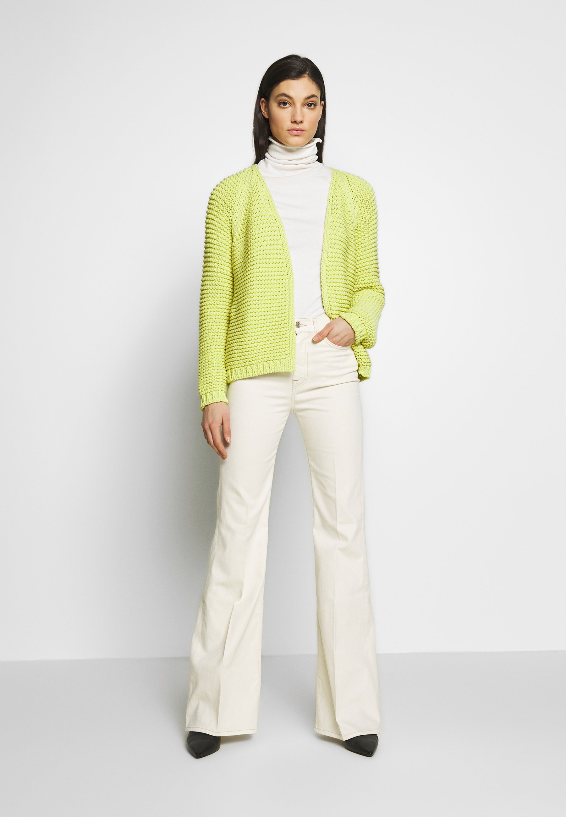 DRYKORN DRENA Cardigan lemon Zalando.no DRYKORN LEVEL Bukse check neon Zalando.no
