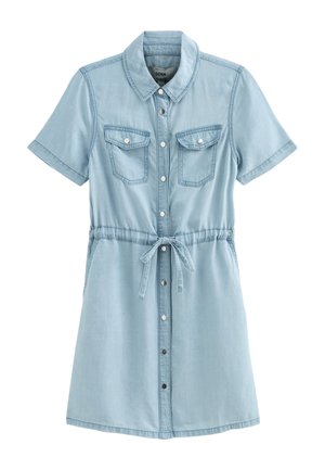 New Look, LIGHTWEIGHT A LINE MINI - Vestito di jeans - pale blue