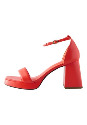 Next REGULAR FIT - FOREVER COMFORT SQUARE TOE PLATFORM FLARE HEELS - Sandale s visokom petom - orange