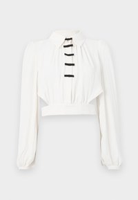 WOMEN BLOUSE - Blúzka so zapínaním na gombíky - burro