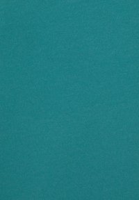 Türkisfarbener Baumwollstoff mit glatter Textur und feinem Rippenmuster, das eine gleichmäßige, durchgehende Farbe ohne sichtbare Mängel oder Akzente aufweist.