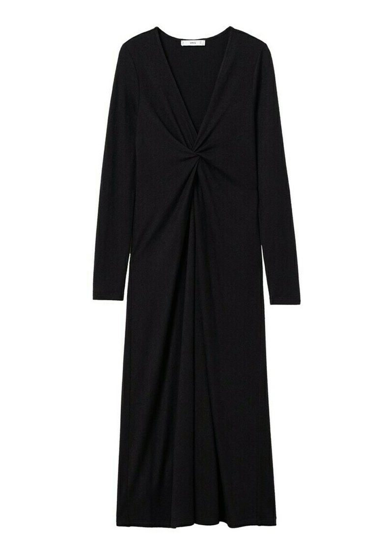 Mango Gebreide jurk zwart Mango Gebreide jurk zwart