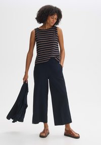 OPUS CULOTTE MISHA DESERT - Trousers - coal blue