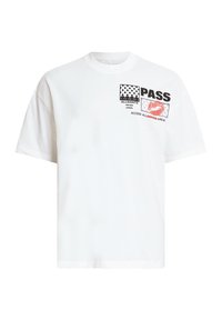 AllSaints PASS SS CREW - T-shirt med print - optic white