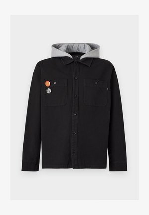 HUF, OLYMPIA HOODED OVERSHIRT UNISEX - Chaqueta vaquera - black
