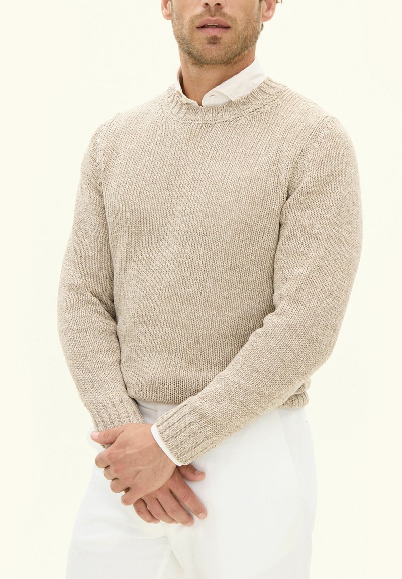 Oscar Jacobson SIMONE ROUNDNECK - Jumper - trench beige