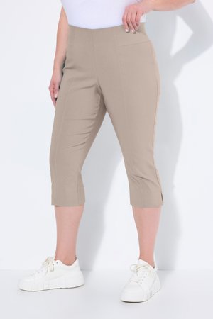 Ulla Popken, 3/4 LENGTH TROUSERS ELASTIC WAIST - Pantalones - beige