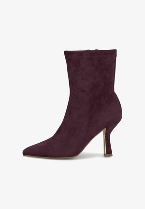 Alma en Pena, Enkellaarsjes met hoge hak - burgundy