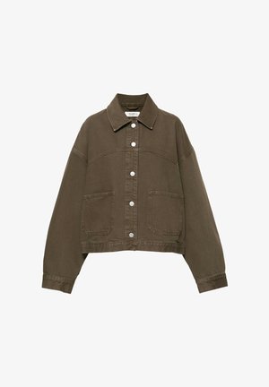 PULL&BEAR, BOXY FIT DENIM - OVERSHIRT - Veste en jean - brown