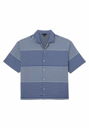 Reiss, REGULAR FIT - SOLSTICE STRIPED CUBAN-COLLAR SHIRT  - Vapaa-ajan kauluspaita - bright blue