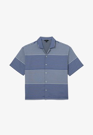 Reiss, REGULAR FIT - SOLSTICE STRIPED CUBAN-COLLAR SHIRT - Vapaa-ajan kauluspaita - bright blue