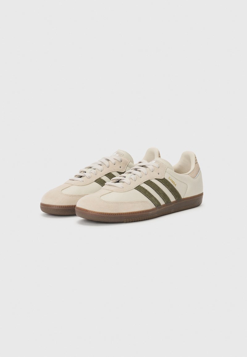 adidas Originals SAMBA OG UNISEX - Sneakers laag - alumina/medium dark khaki/gum