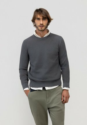 El Ganso, JERSEY ESTRUCTURA GARMENT DYED TOPO - Jersey de punto - gris