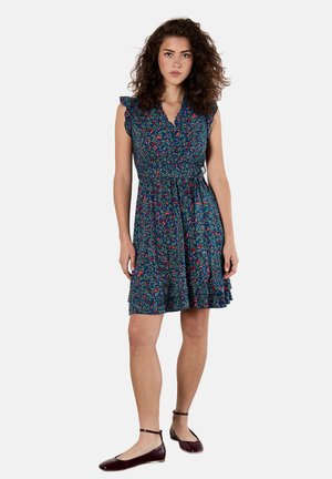 Apricot RUFFLE FLORAL - Jerseykleid - blue