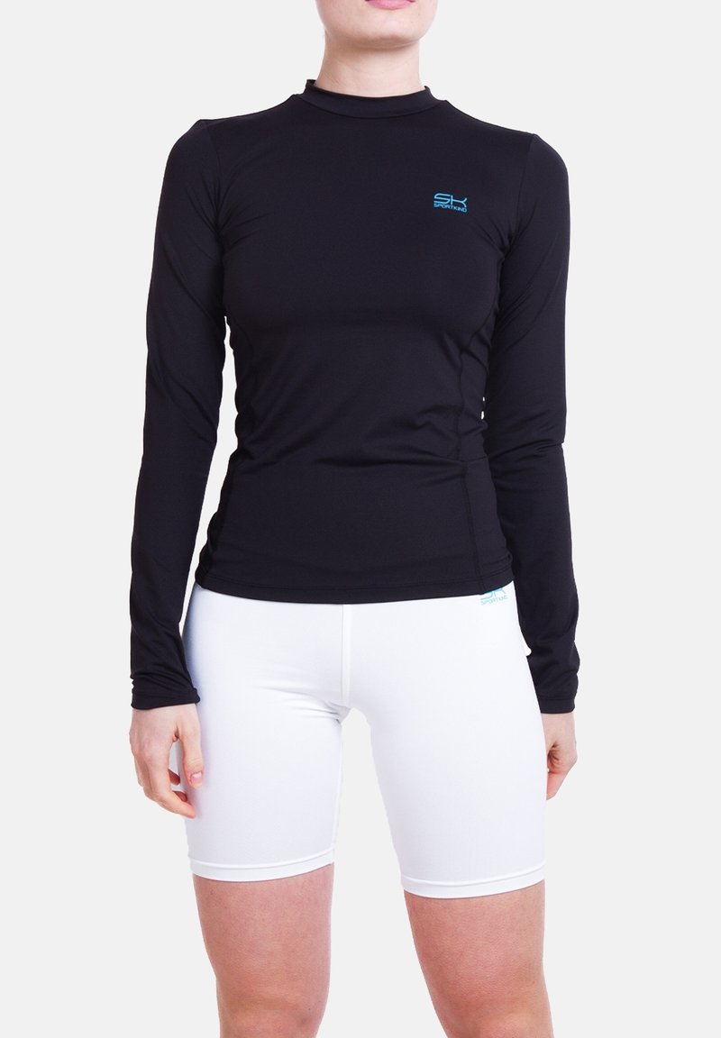 SPORTKIND Top s dlouhým rukávem - black