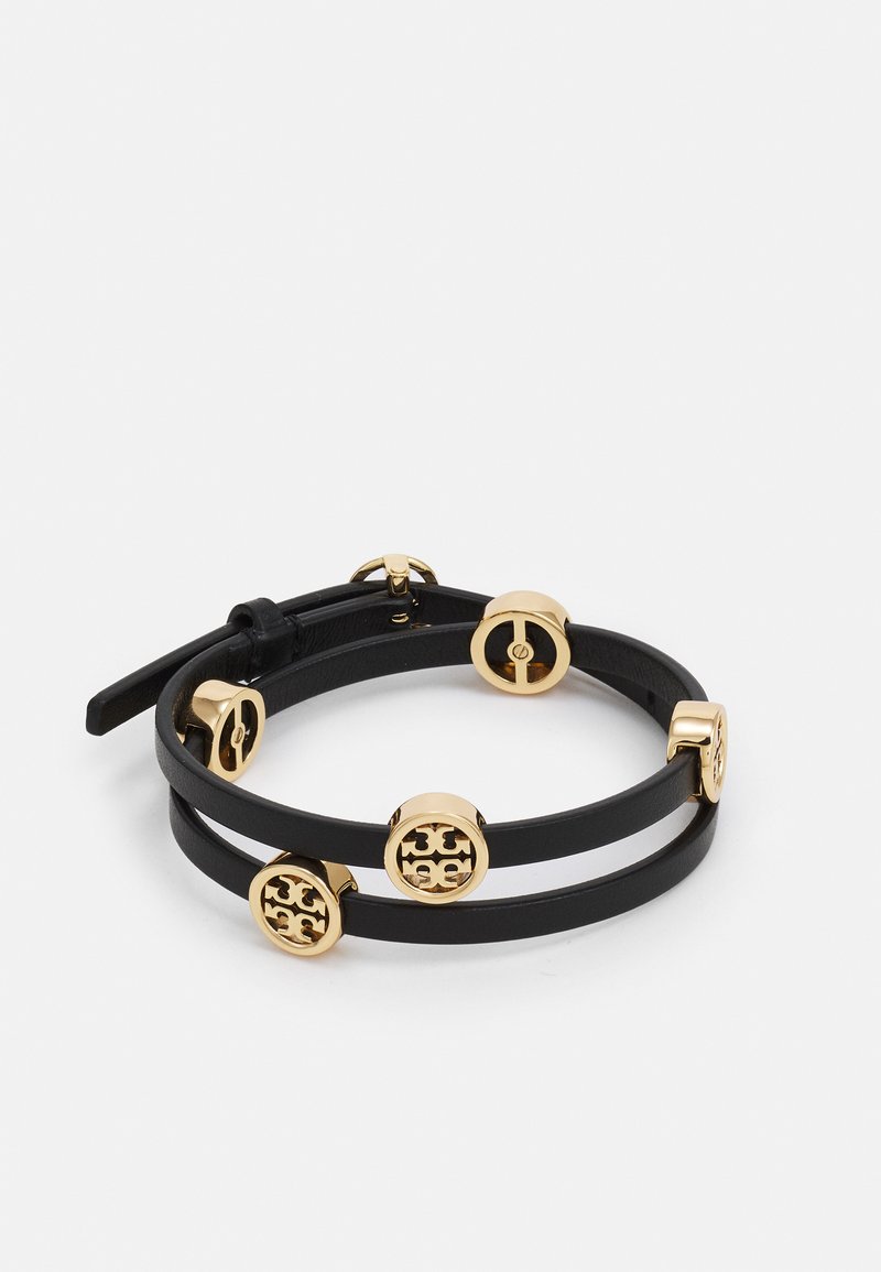 Tory Burch MILLER DOUBLE WRAP BRACELET - Bransoletka -  gold-coloured/black/złoty 