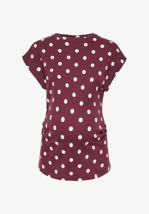 ONLY MATERNITY, OLMLIA - Trükipildiga T-särk - burgundy