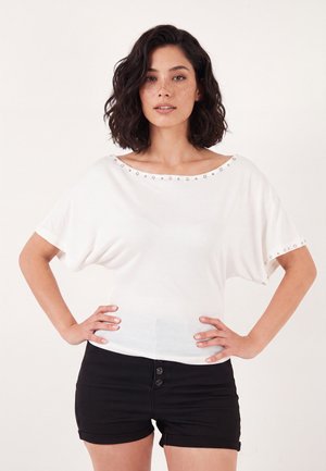 Lela & Buratti, LELA & BURATTI BLOUSE REGULAR FIT - Blusa - offwhite