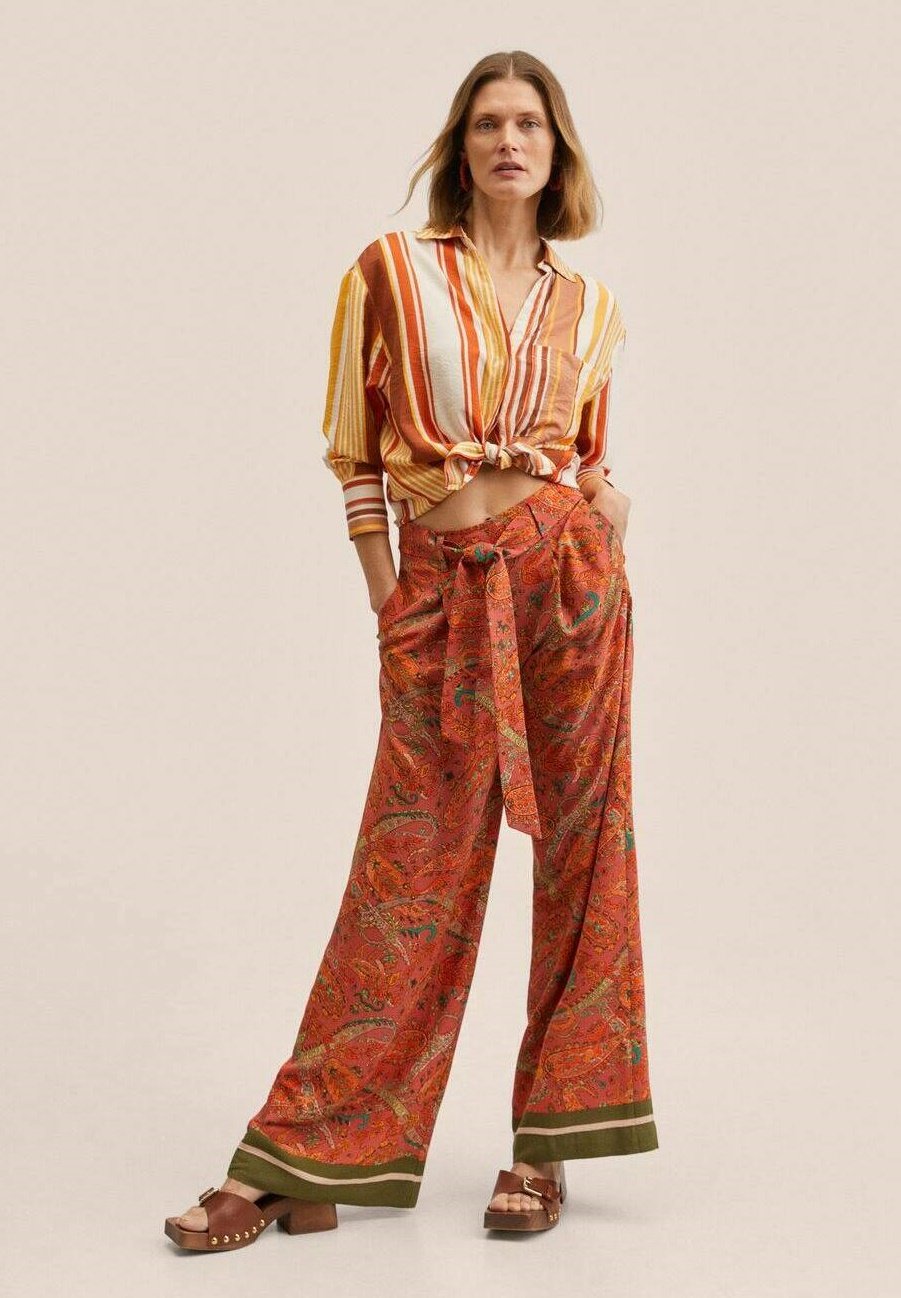 Mango BRUNA - Broek - korallrot/oranje - Zalando.nl