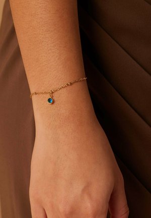 Lucardi BIRTHSTONE - Armband - gold-coloured/blue