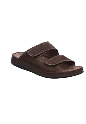 Pantolette flach - bruin