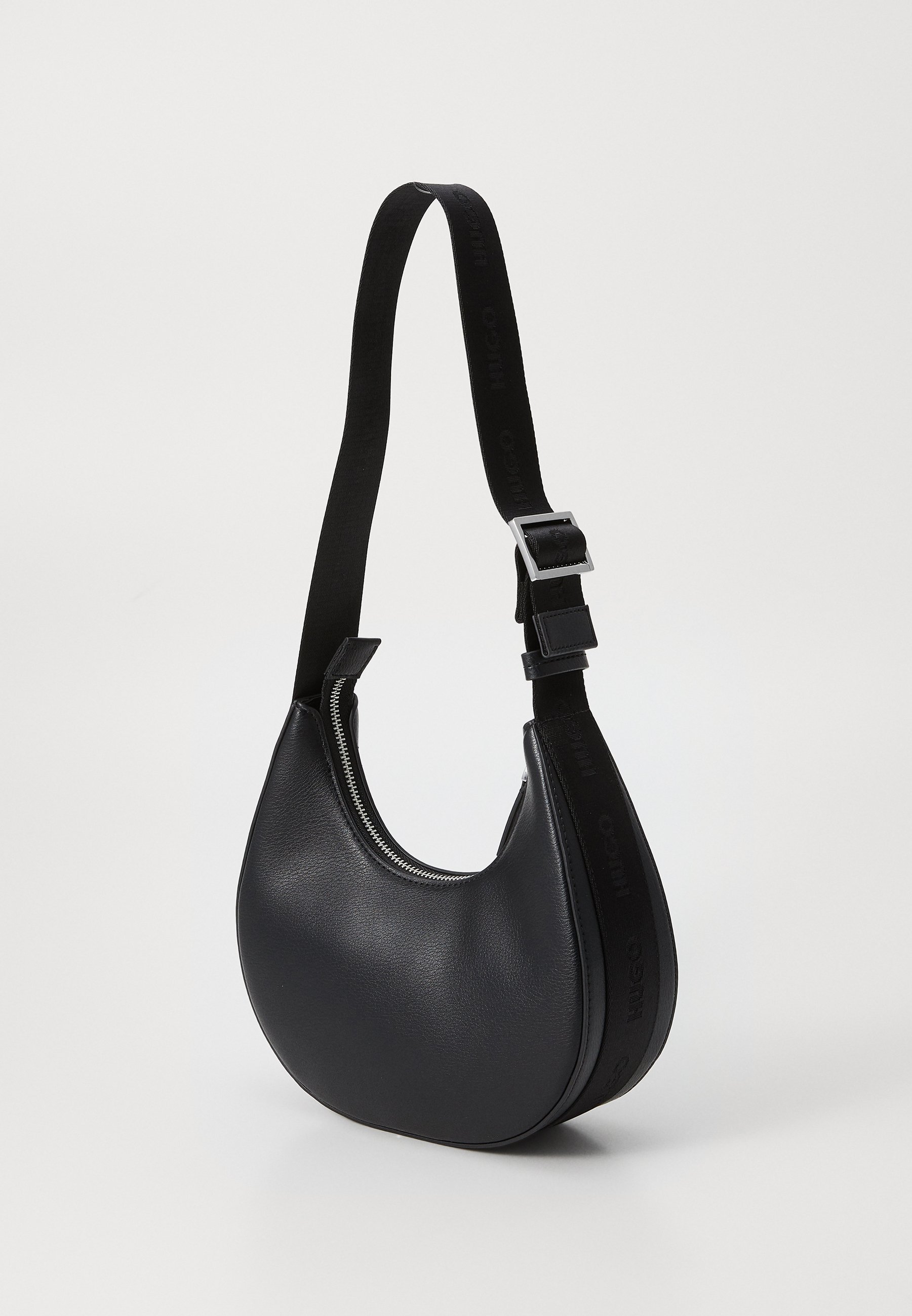 Borsa Hobo Donna In Pelle Nera Intrecciata - Tracolla Regolabile, Compatta E Spaziosa - Elegante Per Lavoro E Tempo Libero