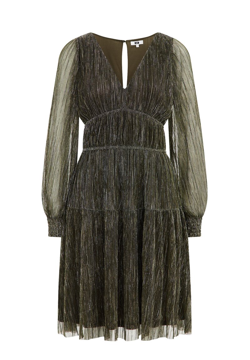 WE Fashion Cocktailjurk groen gemêleerd WE Fashion Cocktailjurk groen gemêleerd