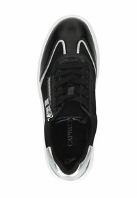 Musthave musta kingade suede viimistlusega, hõbedaste aktsentidega, paeltega ees ja külje tõmblukuga, valge kummitald.