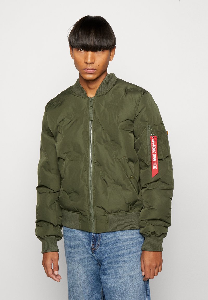 Alpha Industries MA-1 LOGO PUFFER - Pilotska jakna - dark olive