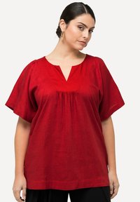 Ulla Popken MÉLANGÉ LIGNE A À COL TUNISIEN  - Blůza - neon red